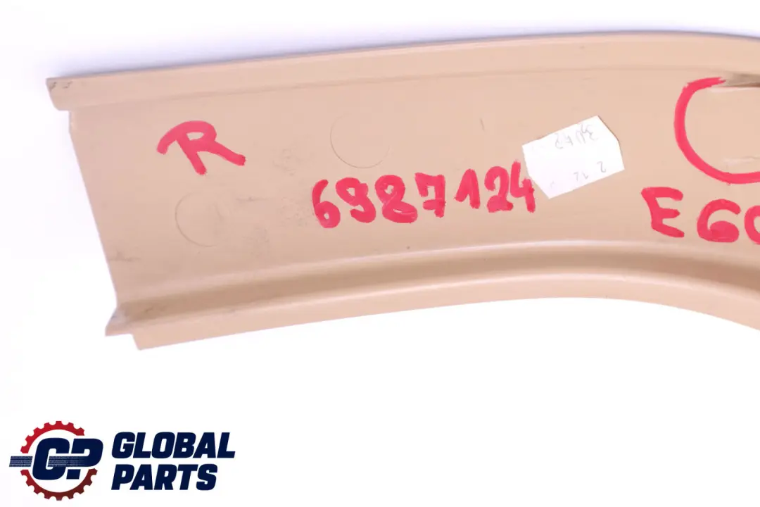 BMW 5 Series E61 Trim Panel Column Cover Rear Right O/S Cremebeige 7049904