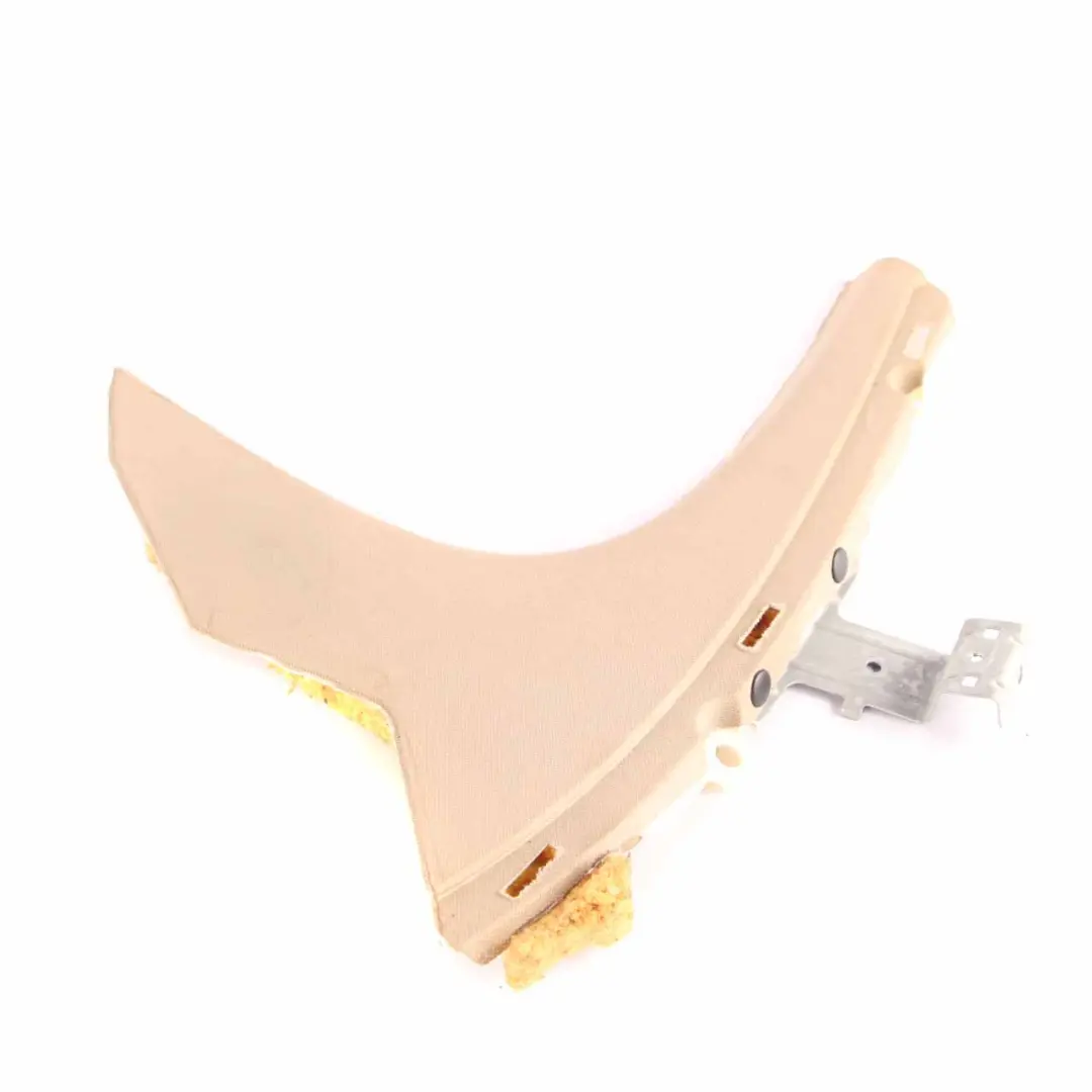 BMW E60 LCI Trim Panel C-column Cover Right Cream Beige O/S 6987134