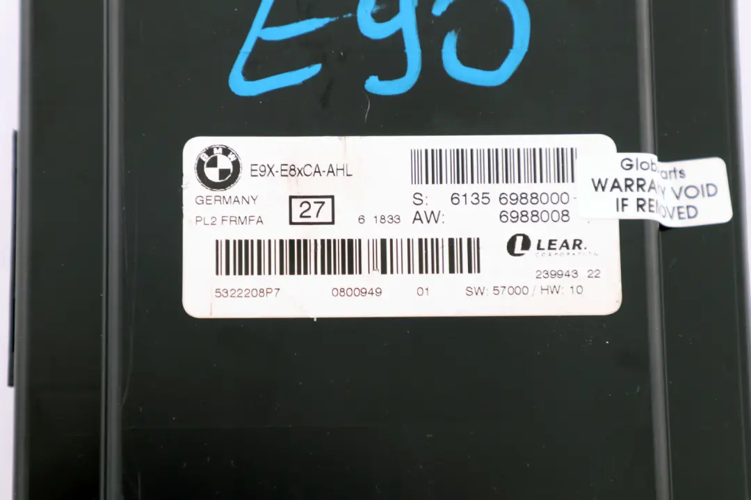 BMW 3 Series E90 Footwell Light Control Module AHL PL2 FRMFA 61356988000 6988000
