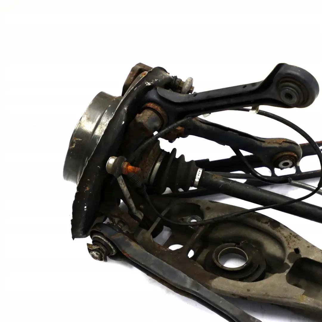 BMW E87 118d M47N2 trasera izquierda  Pierna Suspension Eje Freno Disco Hub