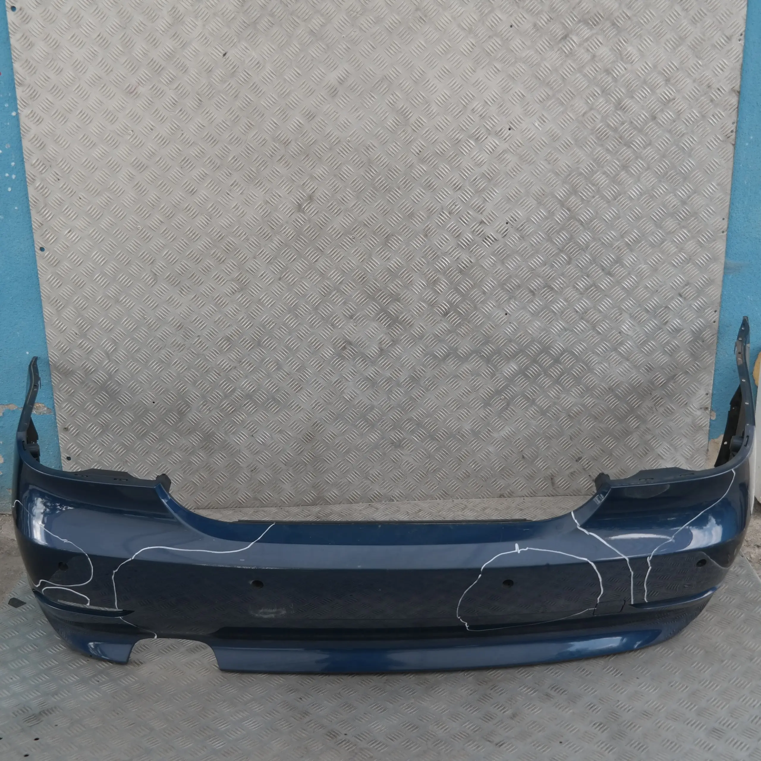 BMW 5 SERIES E60 Saloon Rear Bumper PDC Mysticblau Mystic Blue Metallic A07