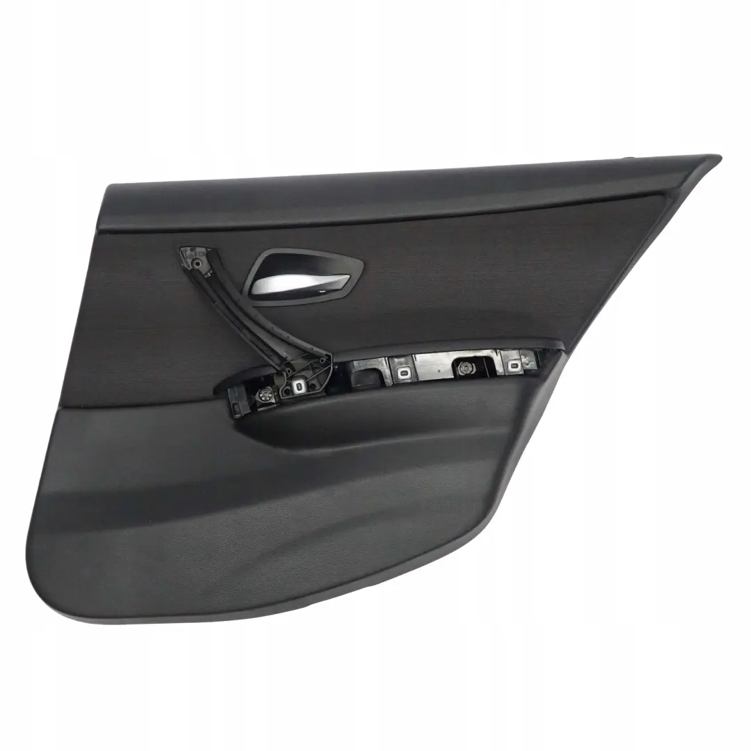 BMW E90 Trasera Derecha O / S Tarjeta De Puerta De tela Citrus Negro Trim Panel