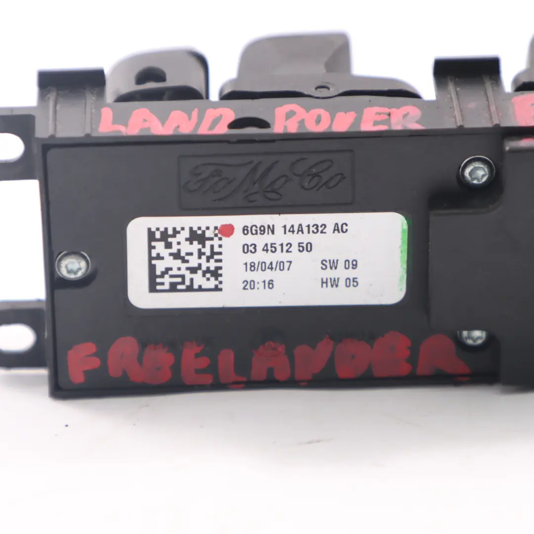 Land Rover Freelander 2 Window Lifter Switch Driver's Side Panel 6G9N14A132AC