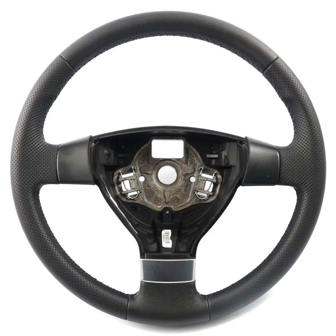 VW Volkswagen Polo IV 9N NEW Black Leather Steering Wheel 6Q0419091AA