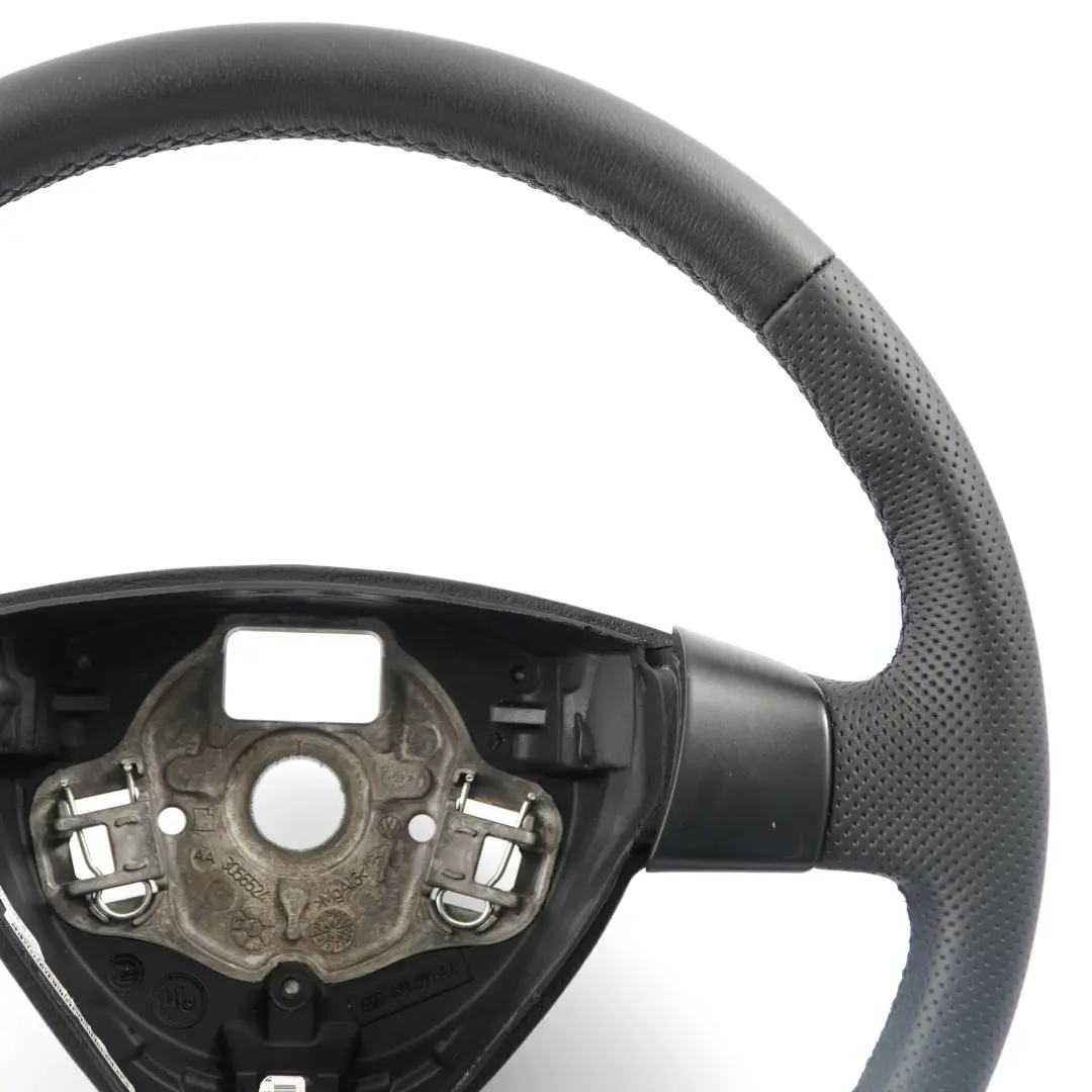 VW Volkswagen Polo IV 9N NEW Black Leather Steering Wheel 6Q0419091AA