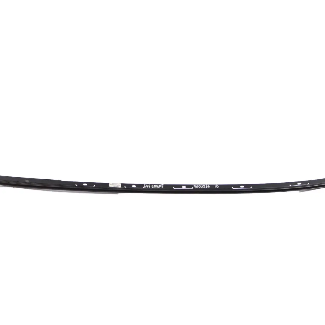 BMW E46 Coupe Roof Moulding Right O/S Trim Strip Cover Black 7003936