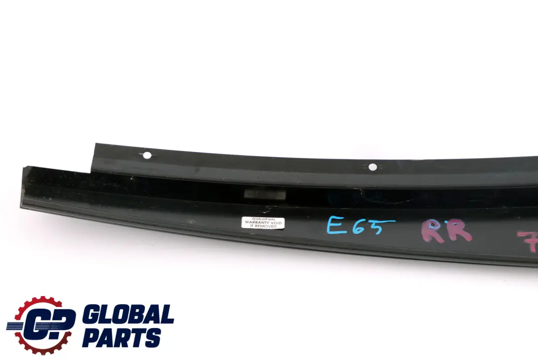 BMW 7 Series E65 E66 Finisher Window Frame B-pillar Rear Right Door High Gloss