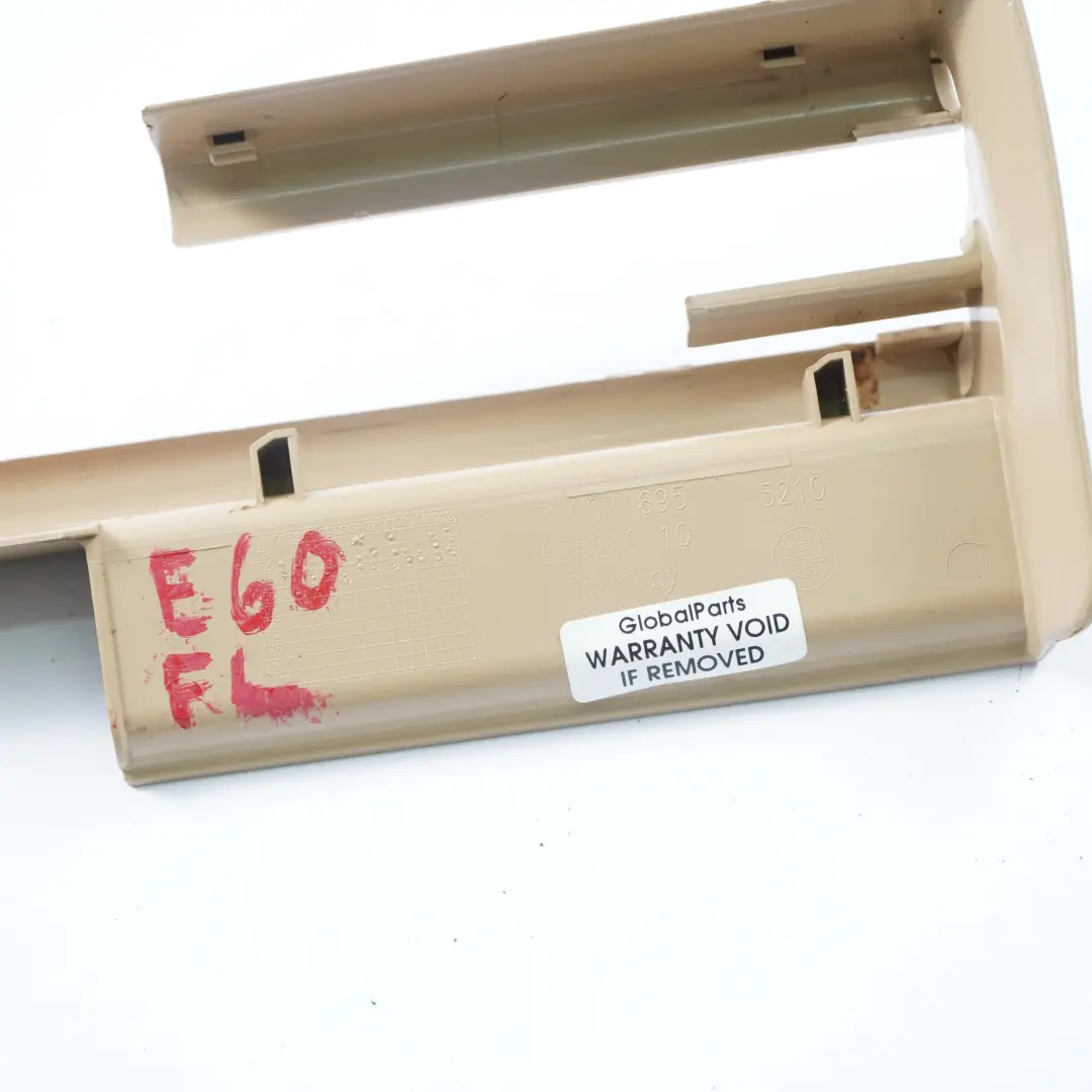 BMW E60 E65 E66 Funda Asiento Delantero Exterior Izquierda Beige 7007695