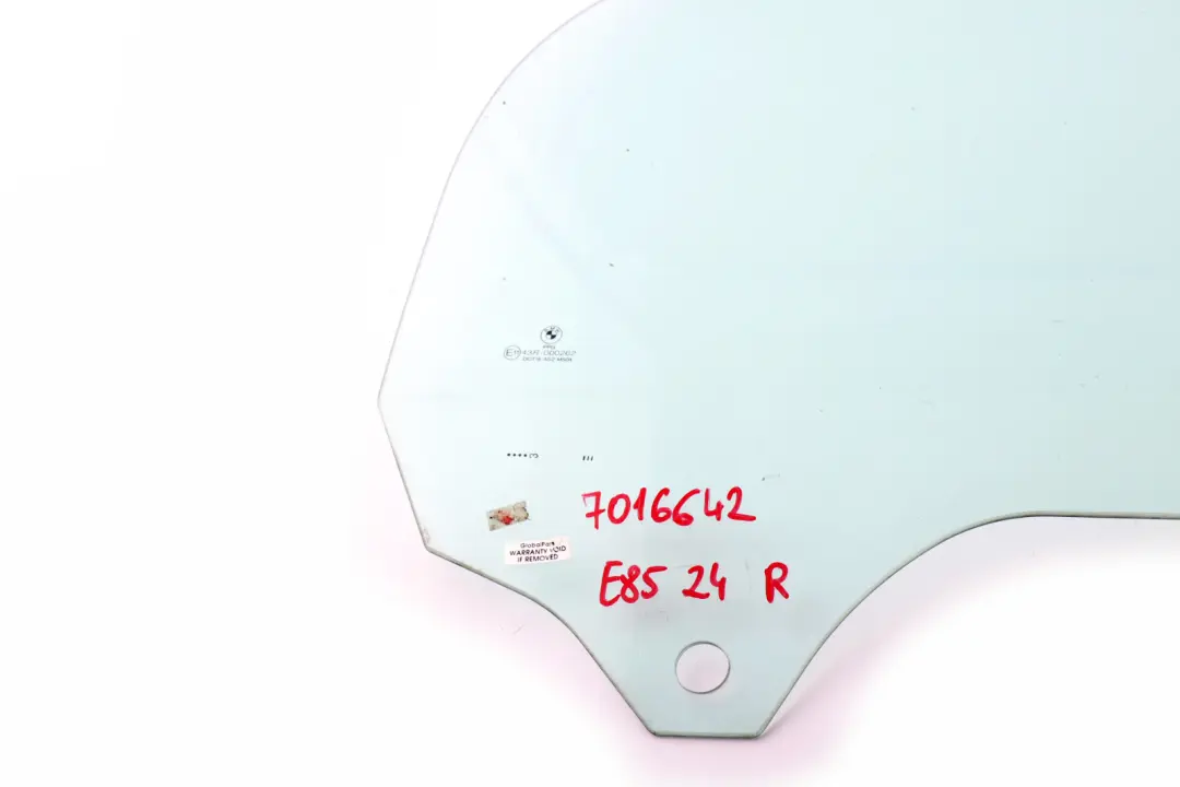 BMW Z4-er E85 vorne rechts Türseite Fensterglas Grün  AS2 7016642 51337016642