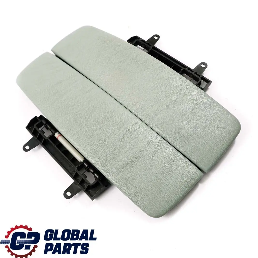 BMW E65 E66 Set Tapa Apoyabrazos Central Delantero Cuero Verde Piedra