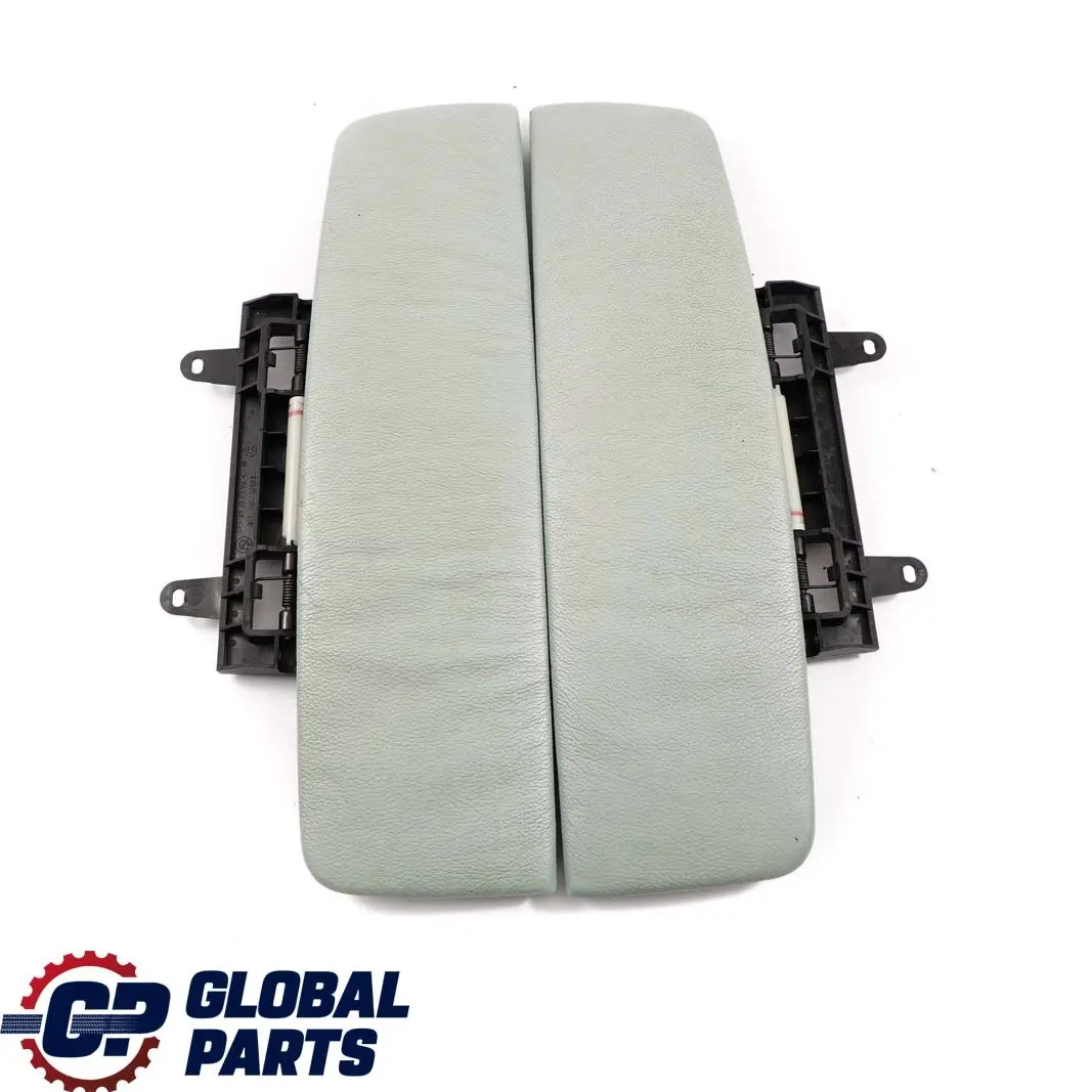 BMW 7 Series E65 E66 Set Cover Centre Armrest Front Leather Stone Green