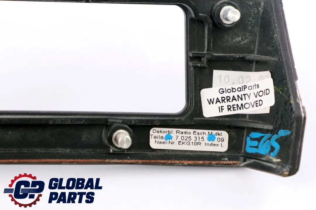 BMW E65 E66 Boiserie Cache Radio Esche Dunkel 7025315 51457025315