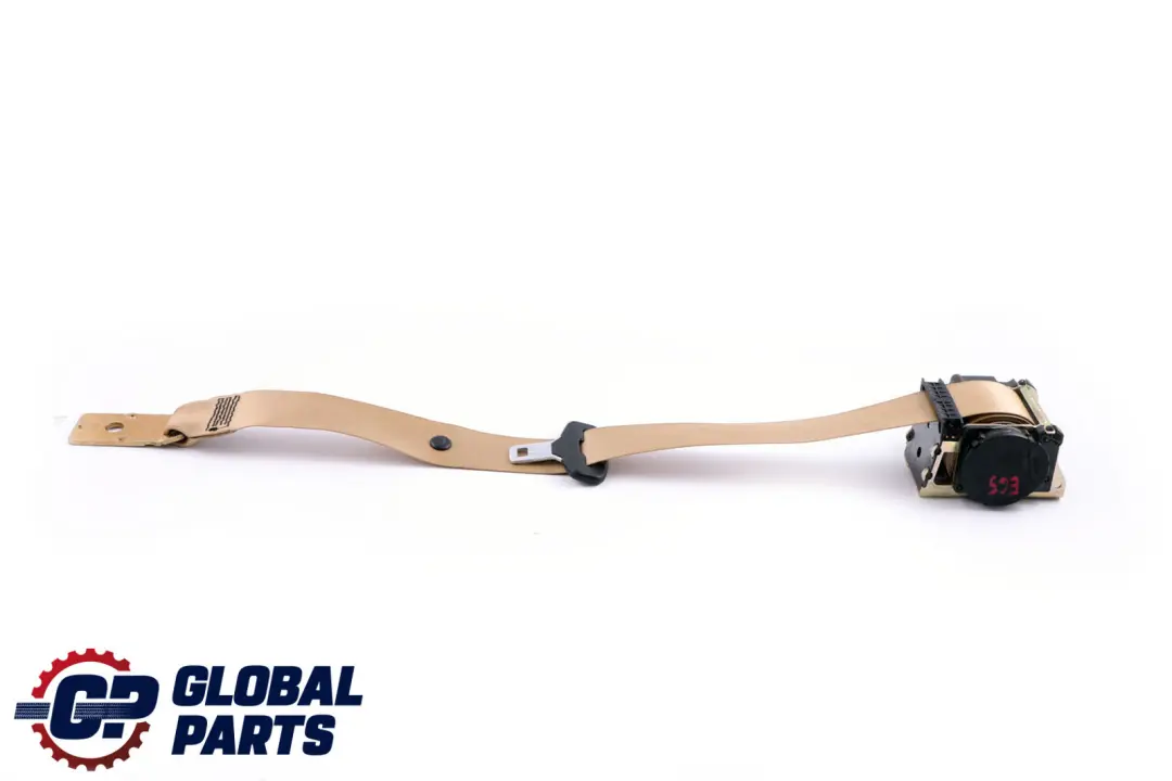 BMW 7 Series E65 E66 Rear Center Upper Seat Belt Beige 7025410