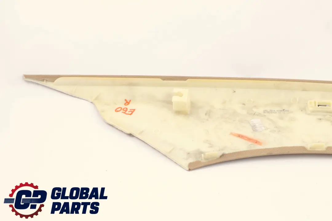 BMW E60 LCI Rear Right C-column Trim Panel Beige O/S 7027094