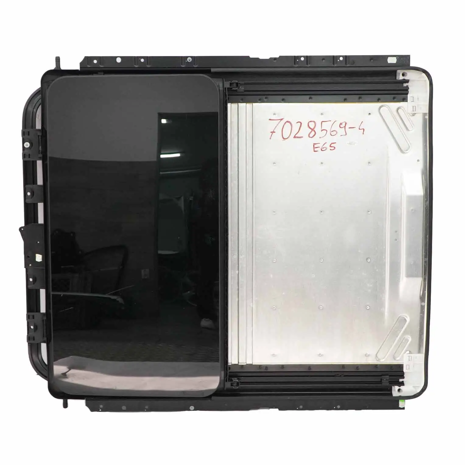 Electric Sunroof Panel BMW E65 E66 Roof Glass Sliding Frame Beige 7028569