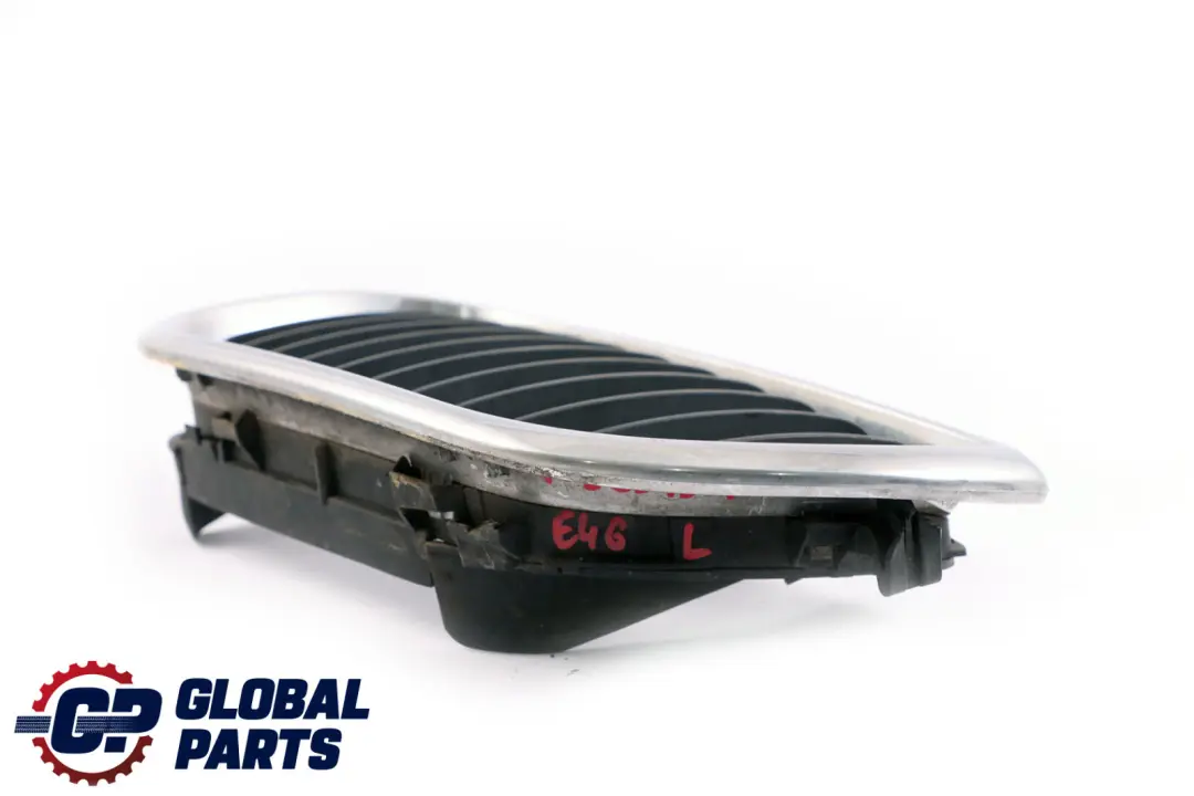 BMW 3 Series E46 Front Bumper Centre Grille Left N/S Black Chrome 7030545