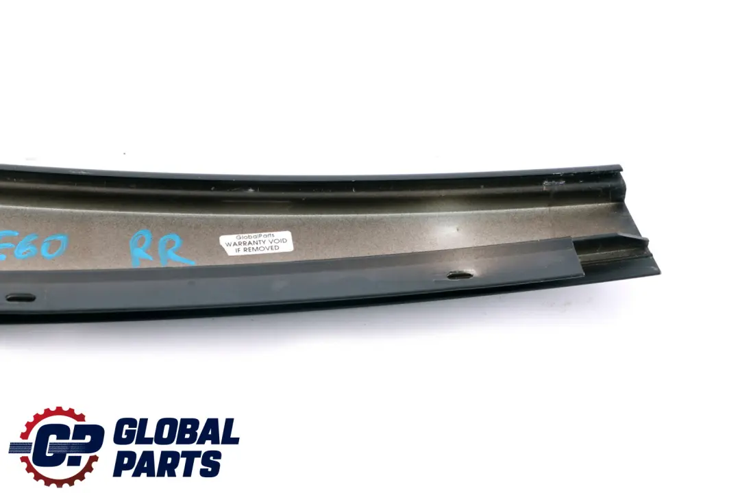 BMW 5 E60 E60N E61 LCI Finisher Window Frame B-pillar Rear Right Door O/S Black