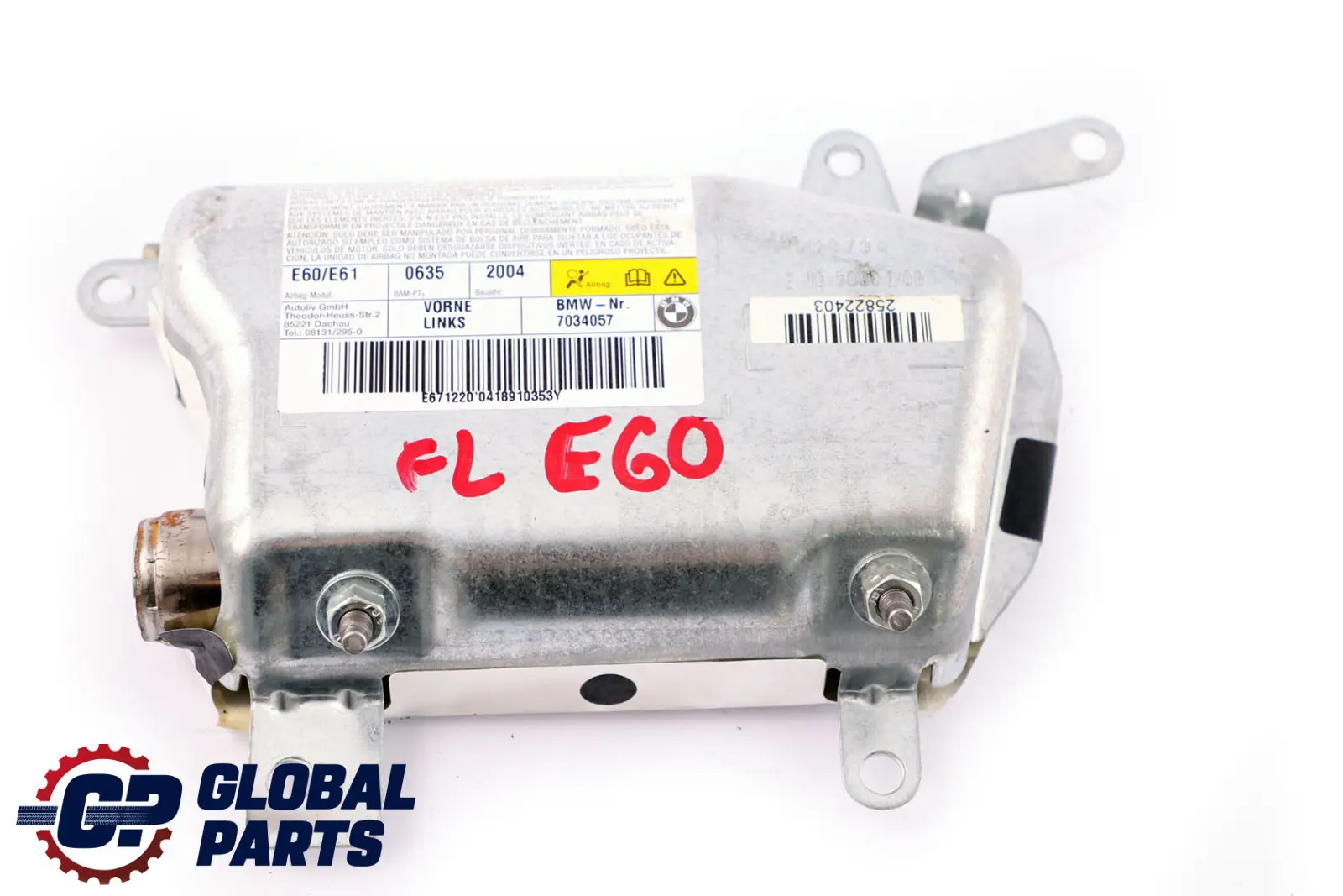 BMW E60 E61 LCI Módulo Airbag Puerta Delantera Izquierda 7034057