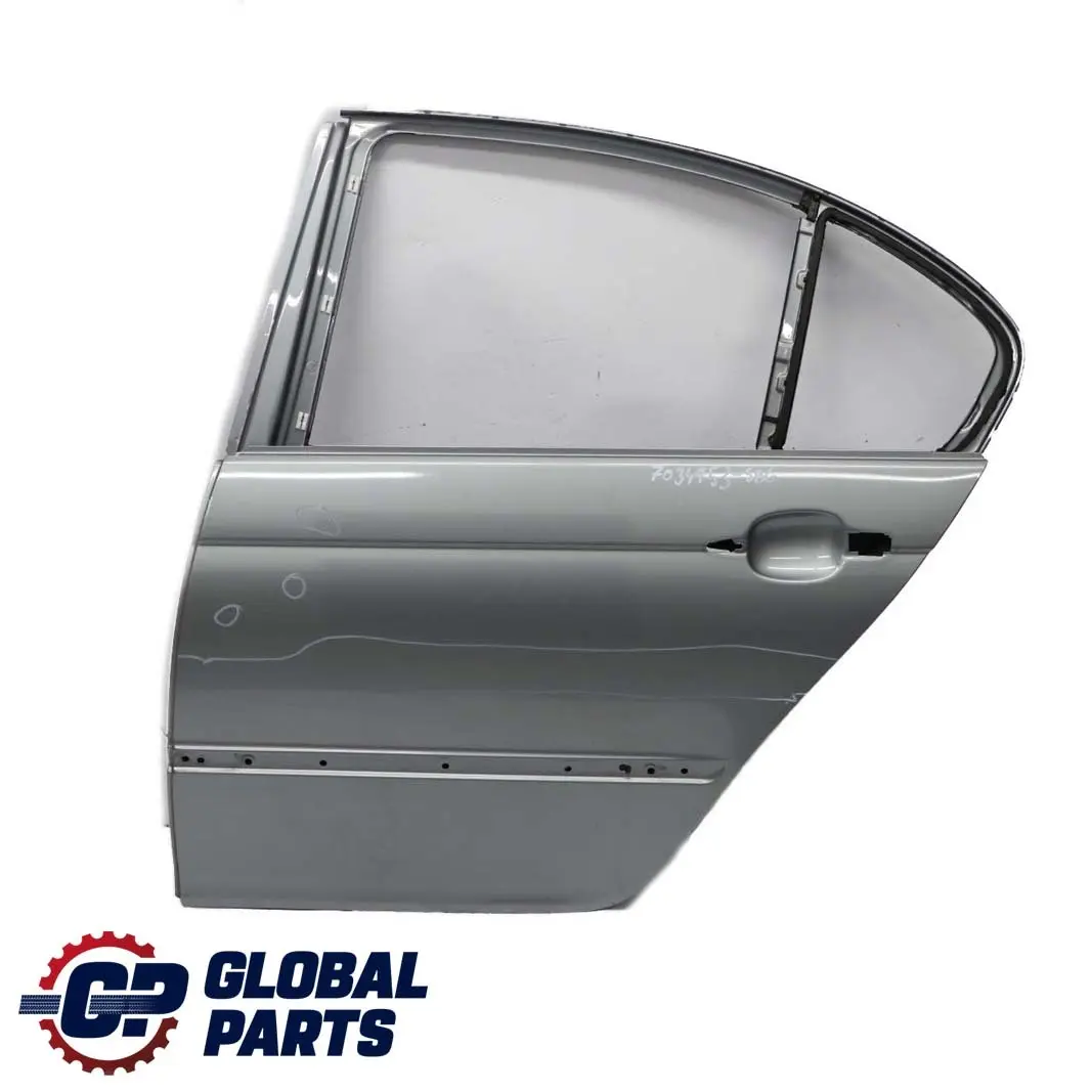 BMW 3 Series E46 Saloon Door Rear Left N/S Silbergrau Grey Metallic - A08