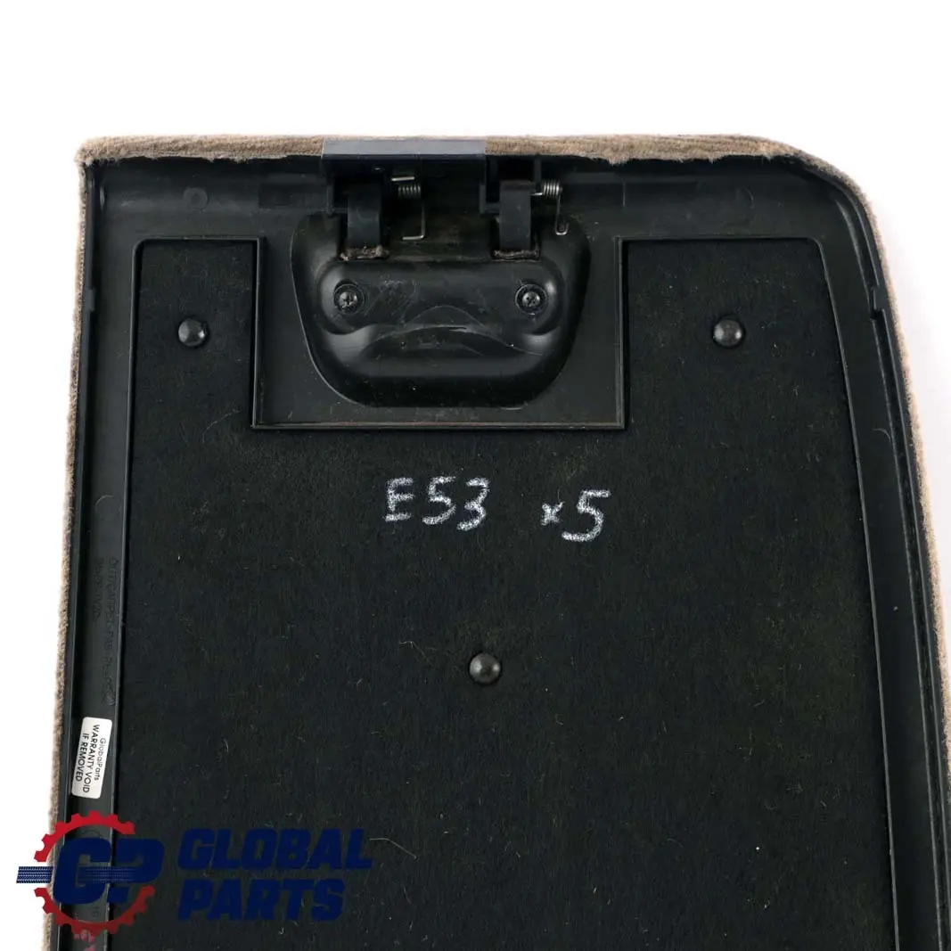 BMW X5 Series E53 Trunk Lid Interior Left Flap Trim N/S Light Beige 7034365