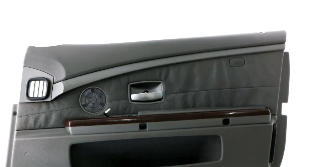 BMW E65 E66 Panel puerta delantera derecha Gris Cuero