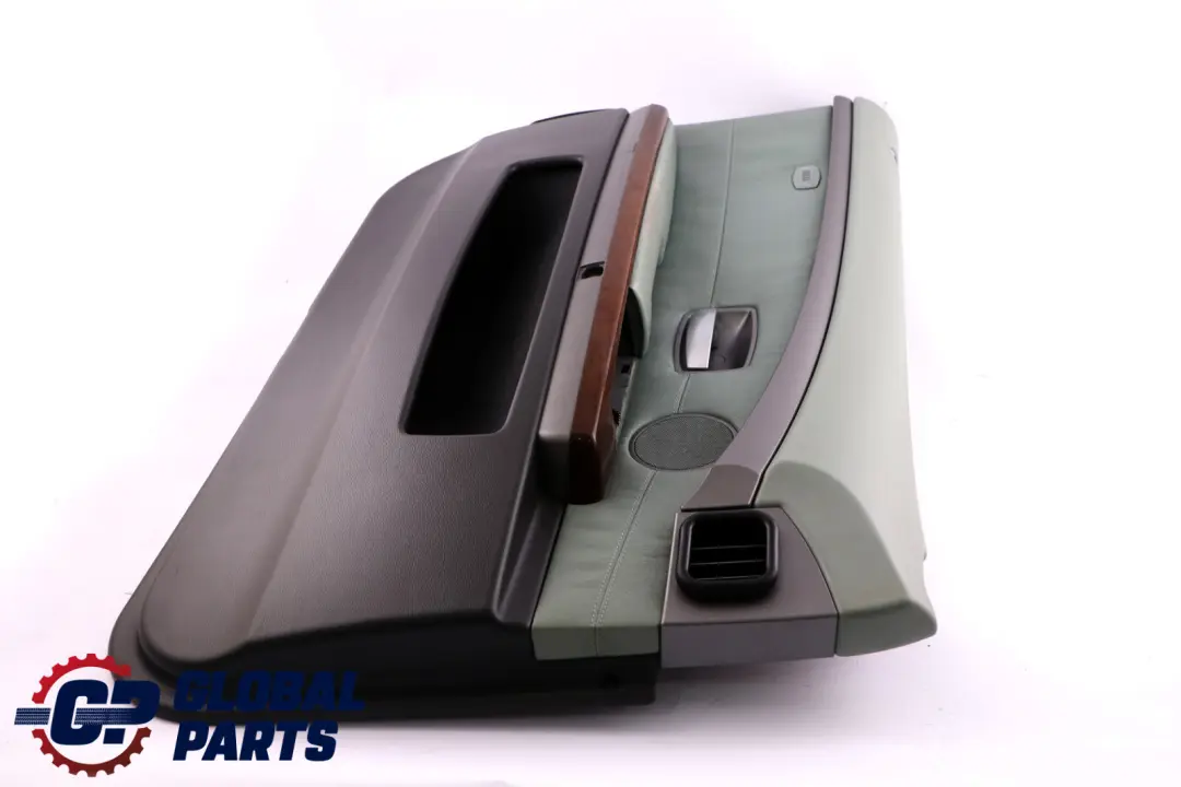 BMW 7 E65 E66 Front Left N/S Door Card Lining Trim Panel Green Leather