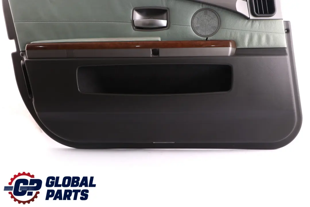 BMW 7 E65 E66 Front Left N/S Door Card Lining Trim Panel Green Leather