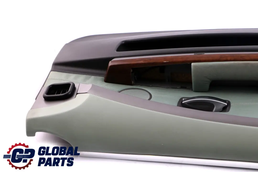 BMW 7 E65 E66 Front Left N/S Door Card Lining Trim Panel Green Leather