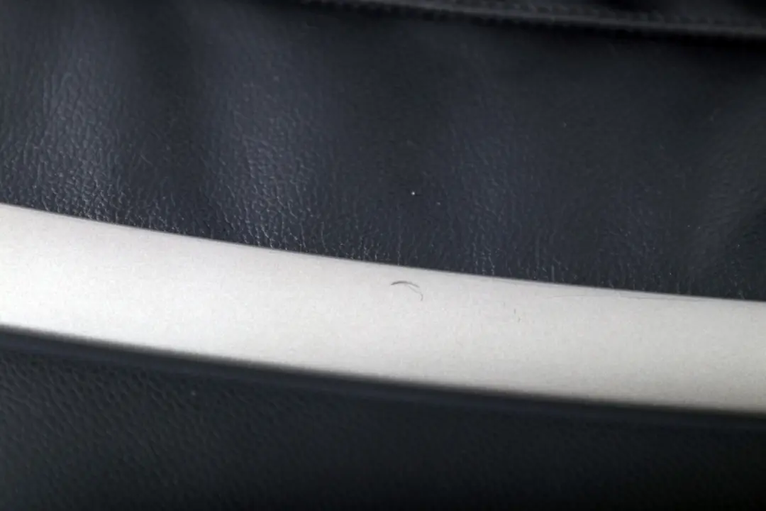 BMW 7 E65 Rear Right O/S Door Card Lining Trim Panel Black Leather