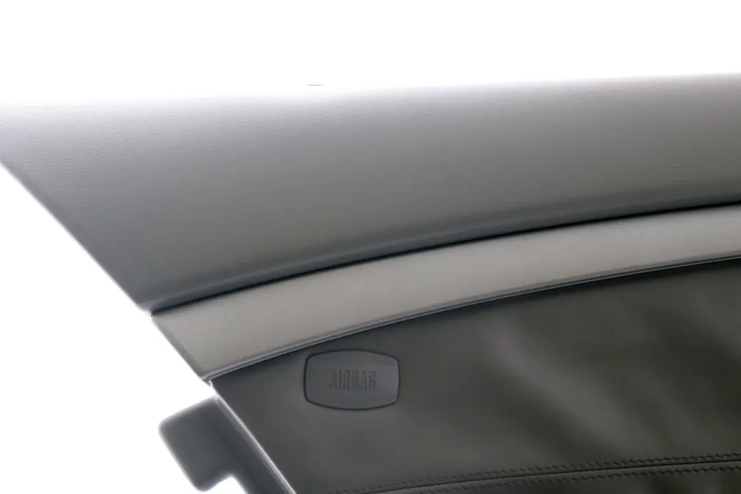 BMW E65 Panel Embellecedor Forro Piel Gris Puerta Trasera Izquierda