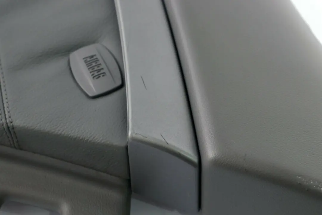 BMW E65 Trasera Derecha Tarjeta De Puerta Gris Forro De Cuero Panel De Recorte