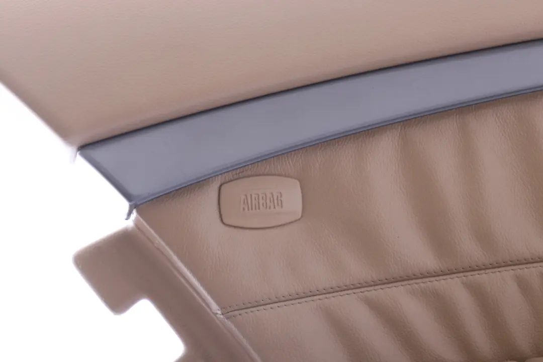 BMW E65 Parte Trasera Izquierda Interior Cuero Panel Embellecedor Puerta Beige