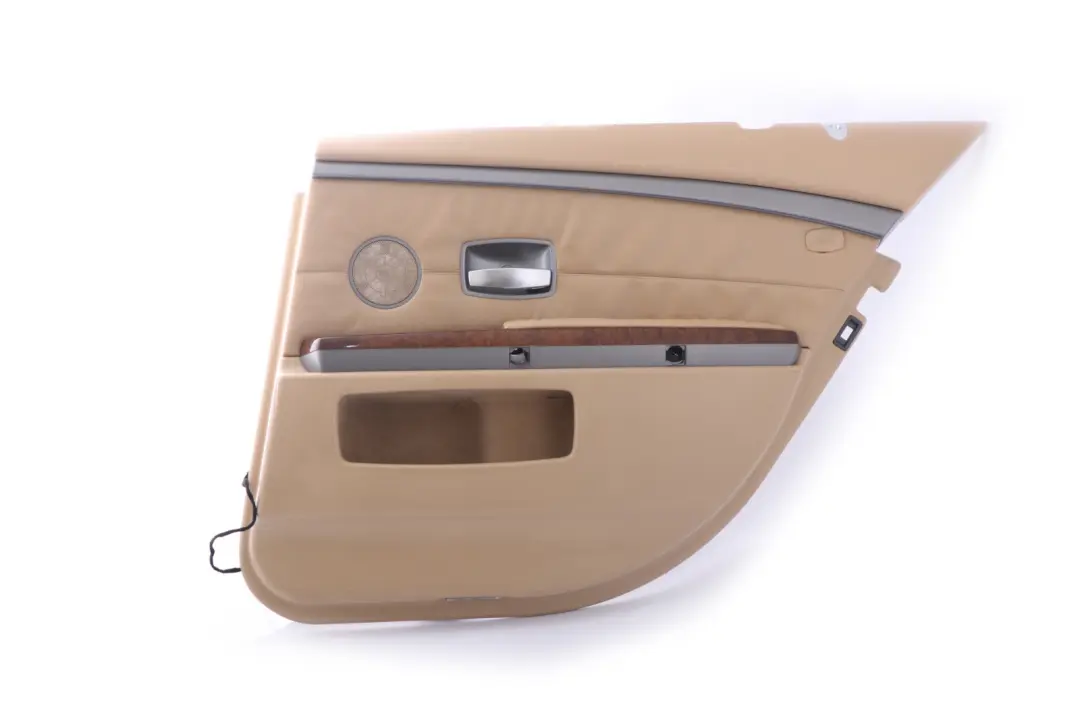 BMW E65 Trasera Derecha Cuero Interior Tarjeta Puerta Panel Ajuste Beige