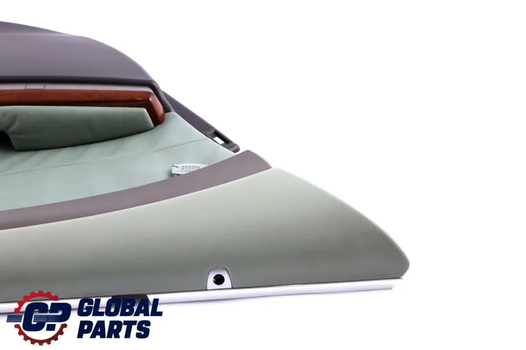 BMW 7 Series E65 E66 Rear Left N/S Door Card Lining Trim Panel Green Leather