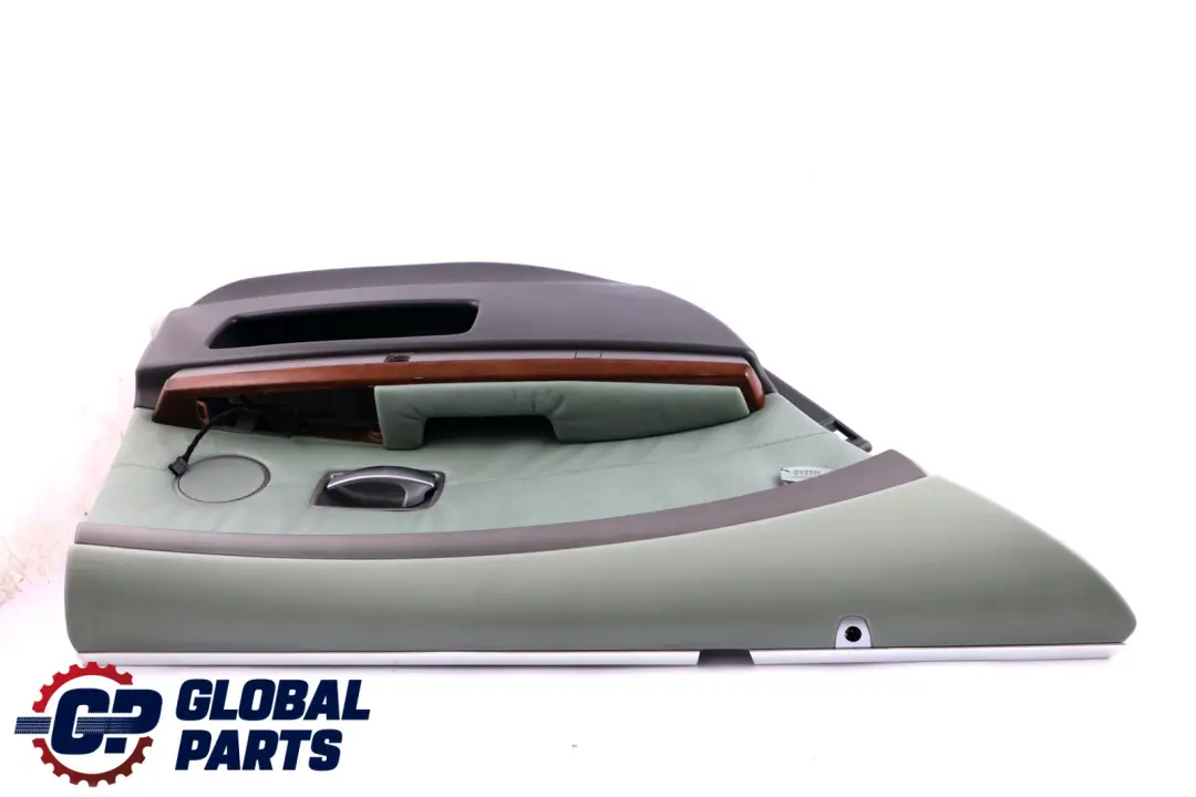 BMW 7 Series E65 E66 Rear Left N/S Door Card Lining Trim Panel Green Leather