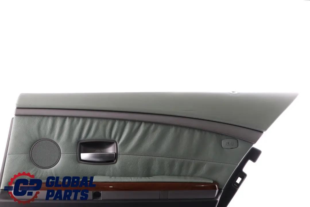 BMW 7 Series E65 E66 Rear Right O/S Door Card Lining Trim Panel Green Leather