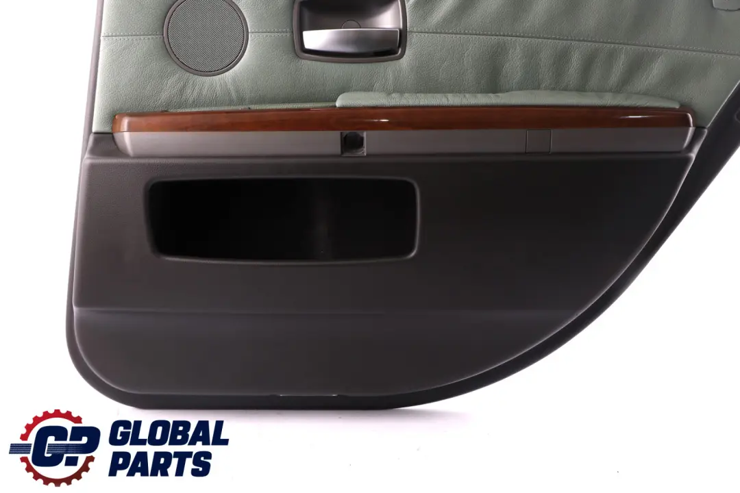 BMW 7 Series E65 E66 Rear Right O/S Door Card Lining Trim Panel Green Leather