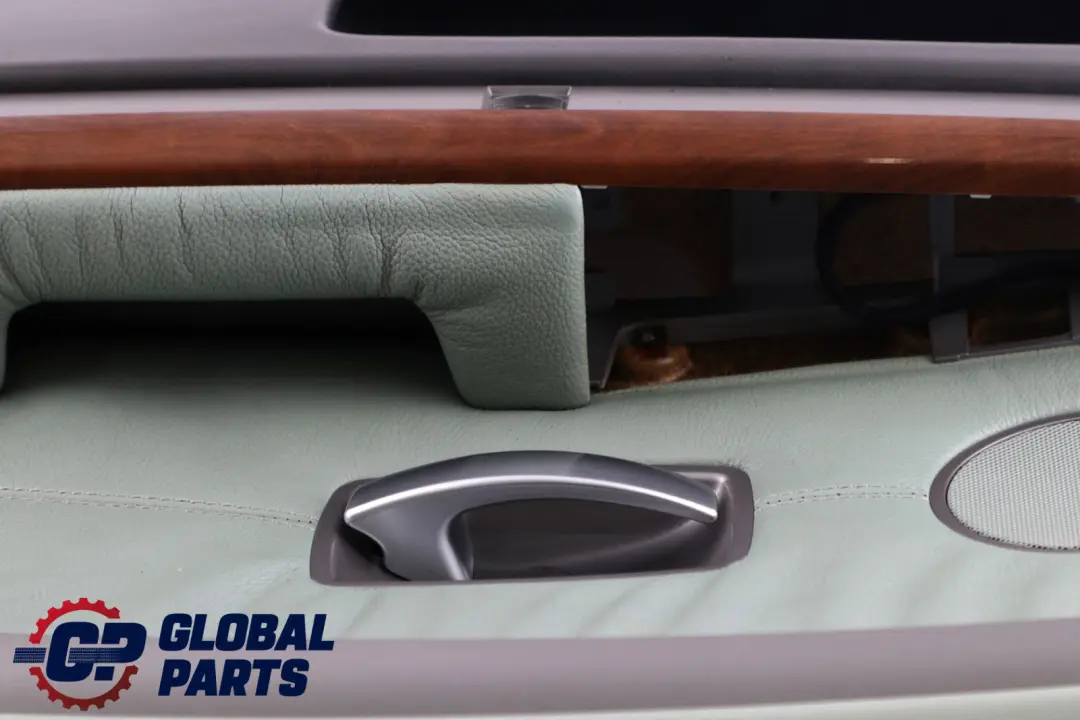 BMW 7 Series E65 E66 Rear Right O/S Door Card Lining Trim Panel Green Leather
