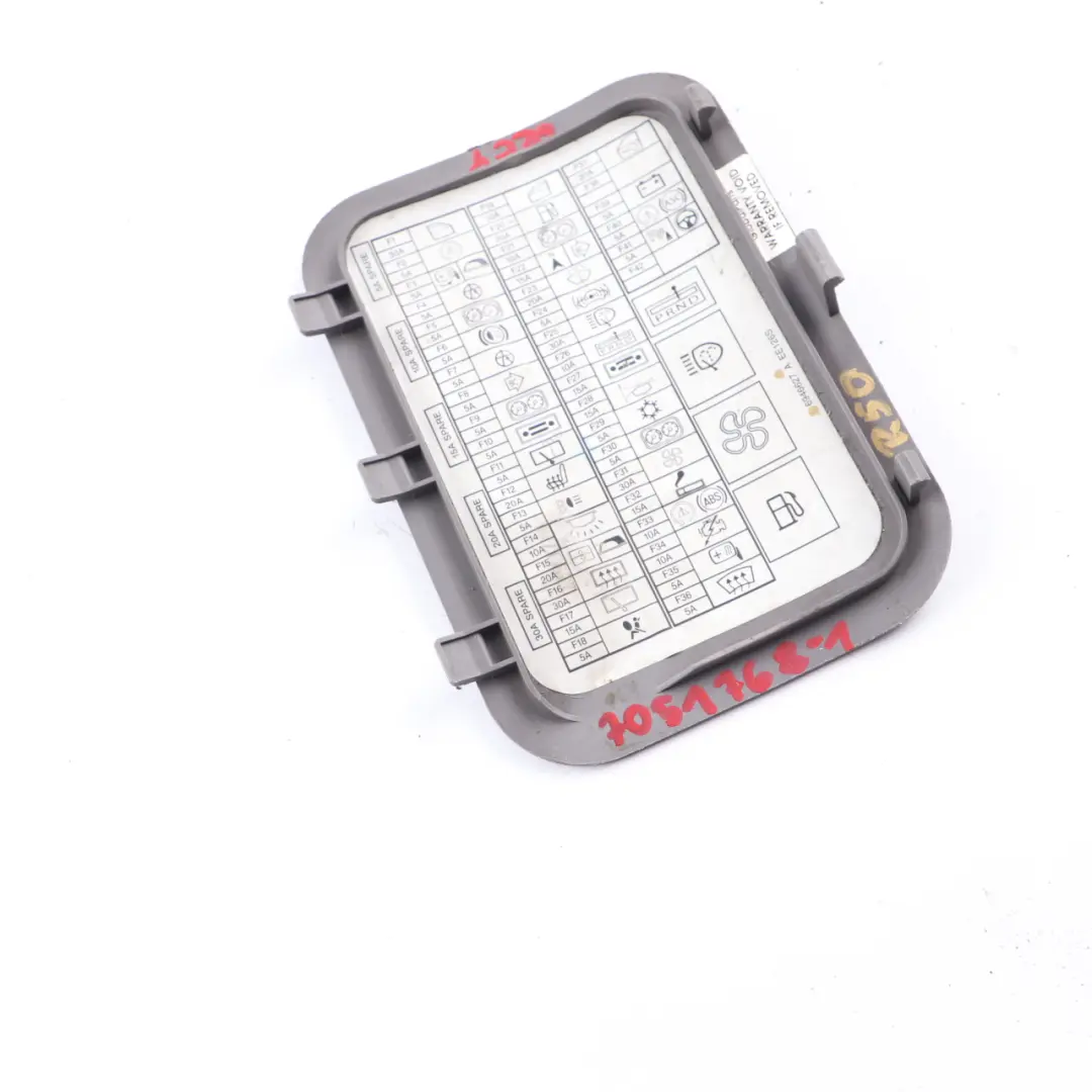 Mini Cooper R50 Lateral Trim Fuse Box Footwell Cover Panel Silver Grey 7051768