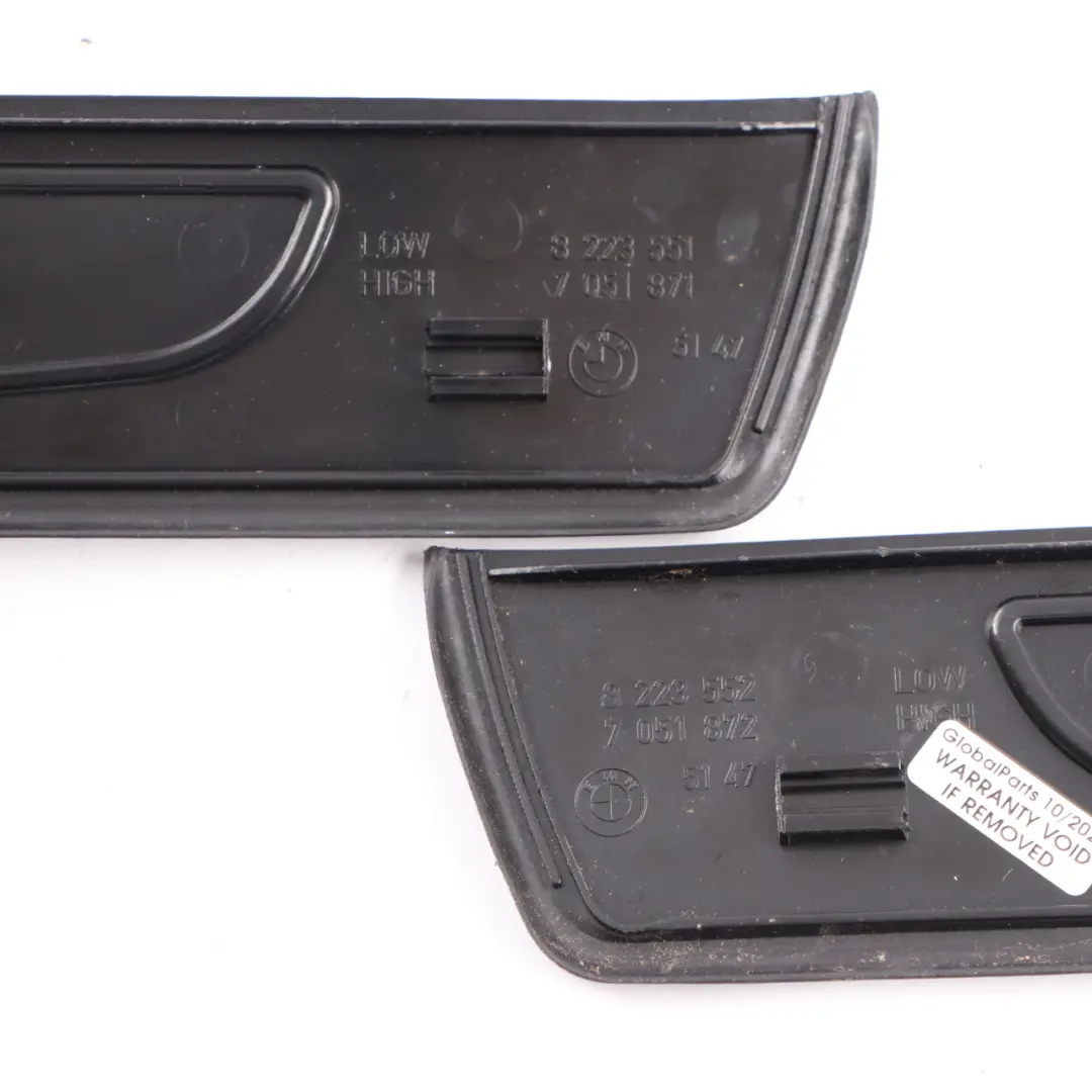 BMW E65 Entrance Strip Door Panelling Cover Edge Trim Sill Kick Plate Set Black