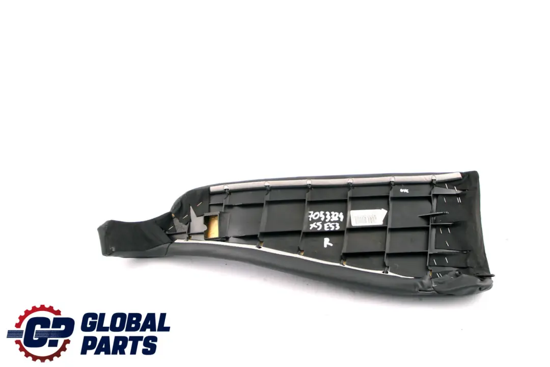 BMW E53 Asiento Trasero Derecho Panel Lateral Funda Cuero Negro