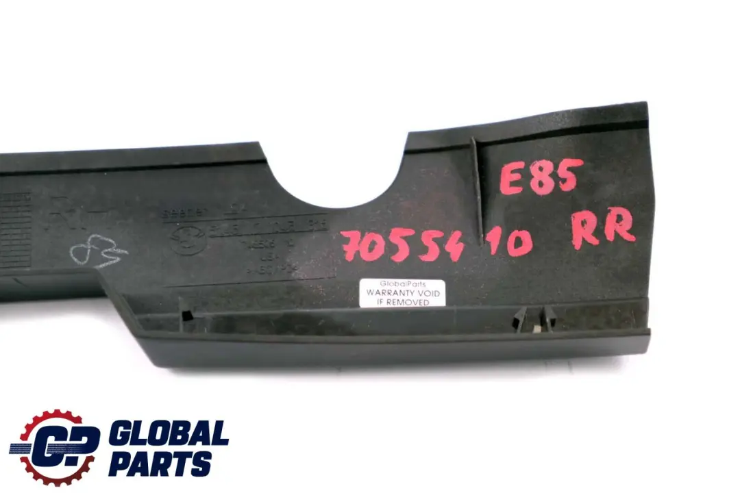 BMW Z4 E85 Recubrimiento Parte Superior Trasera Derecha O/S Panel Negro 7055410