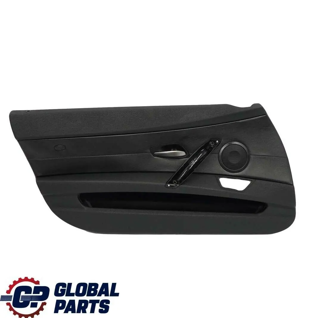 BMW E85 E86 Frontal Izquierda Tarjeta de la Puerta Negro Panel de cuero Trim