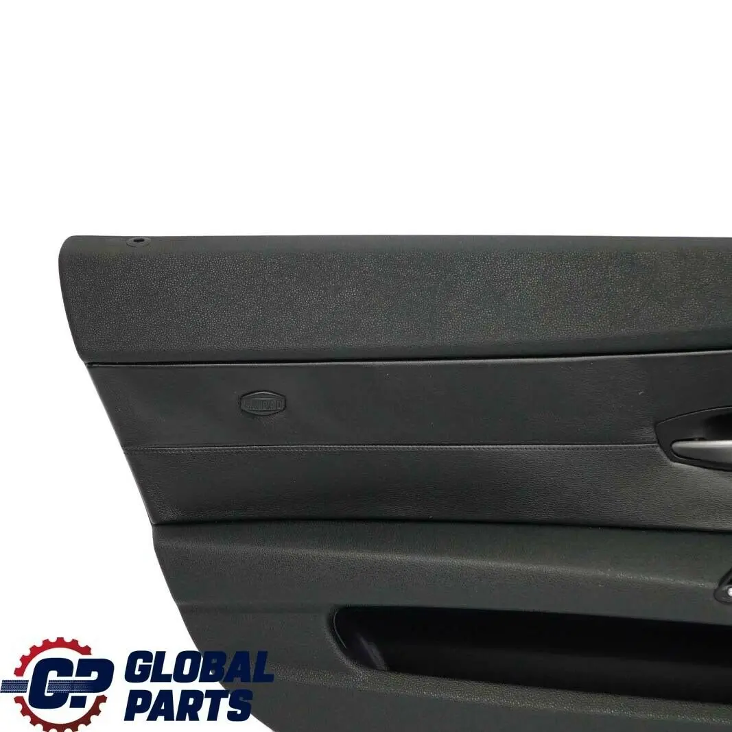 BMW E85 E86 Frontal Izquierda Tarjeta de la Puerta Negro Panel de cuero Trim