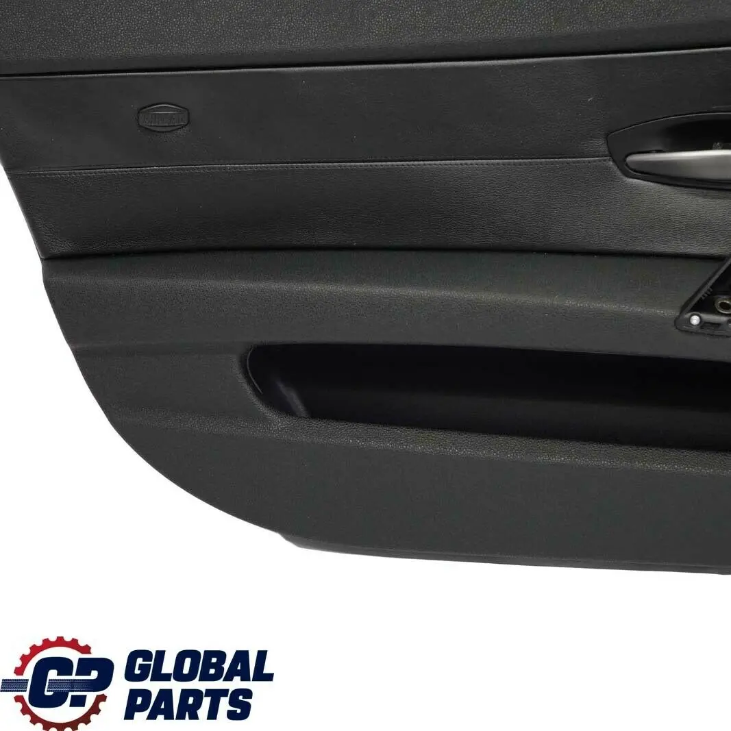 BMW E85 E86 Frontal Izquierda Tarjeta de la Puerta Negro Panel de cuero Trim