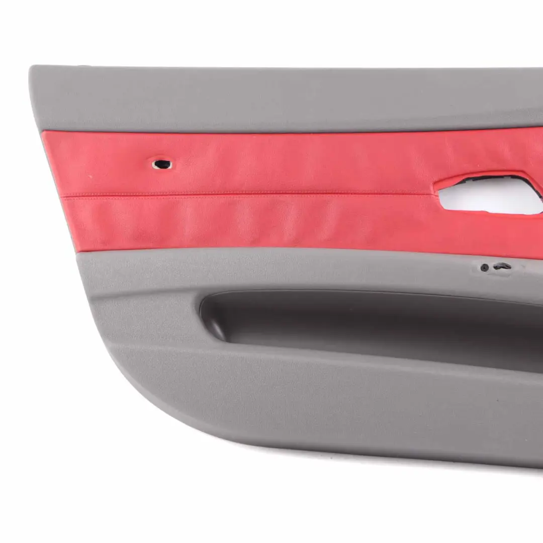 BMW Z4 E85 Door Card Front Left N/S Door Cover Leather Grey Red Trim Panel