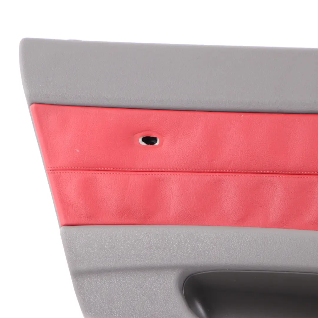 BMW Z4 E85 Door Card Front Left N/S Door Cover Leather Grey Red Trim Panel