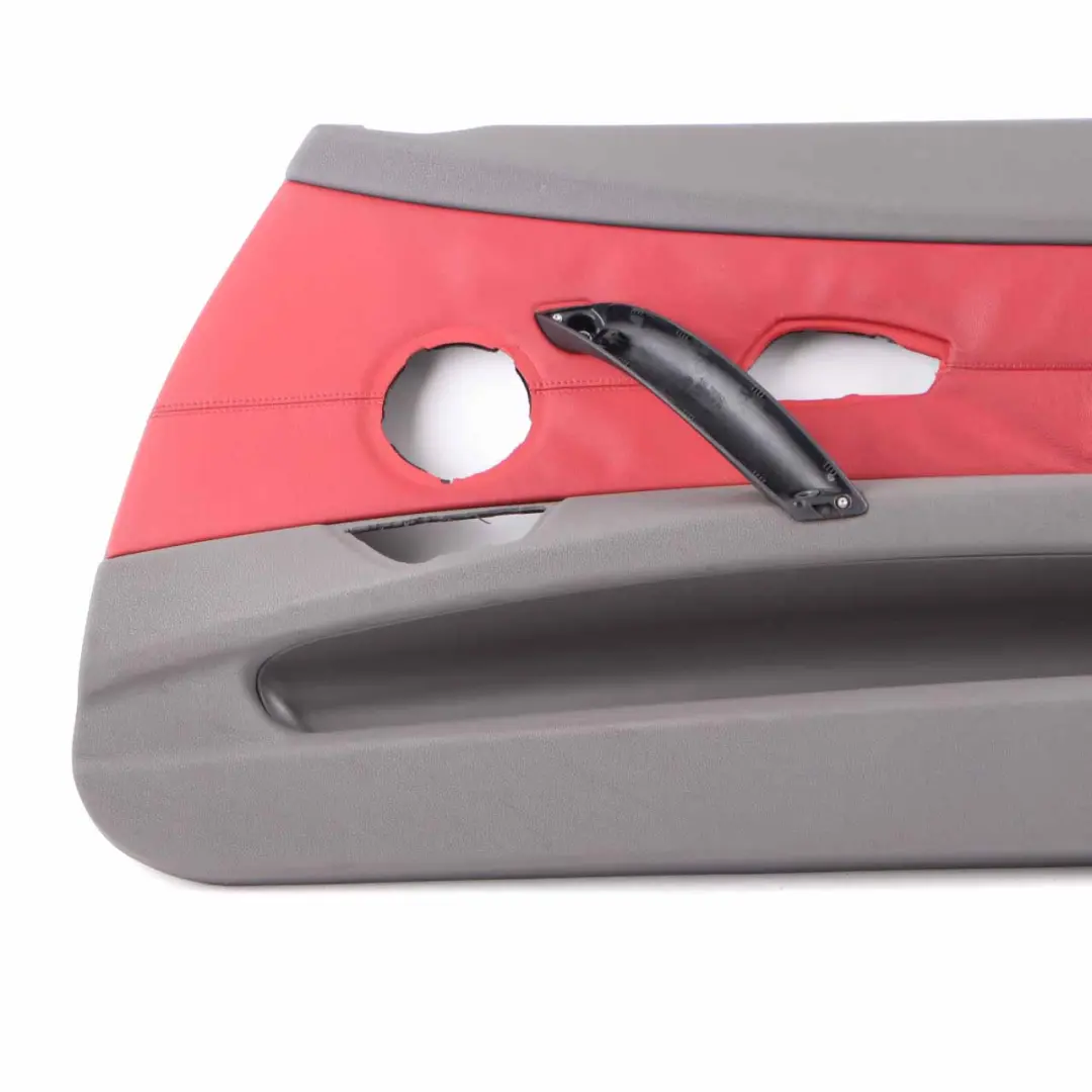 BMW Z4 E85 Door Card Front Right O/S Leather Grey Red Trim Panel