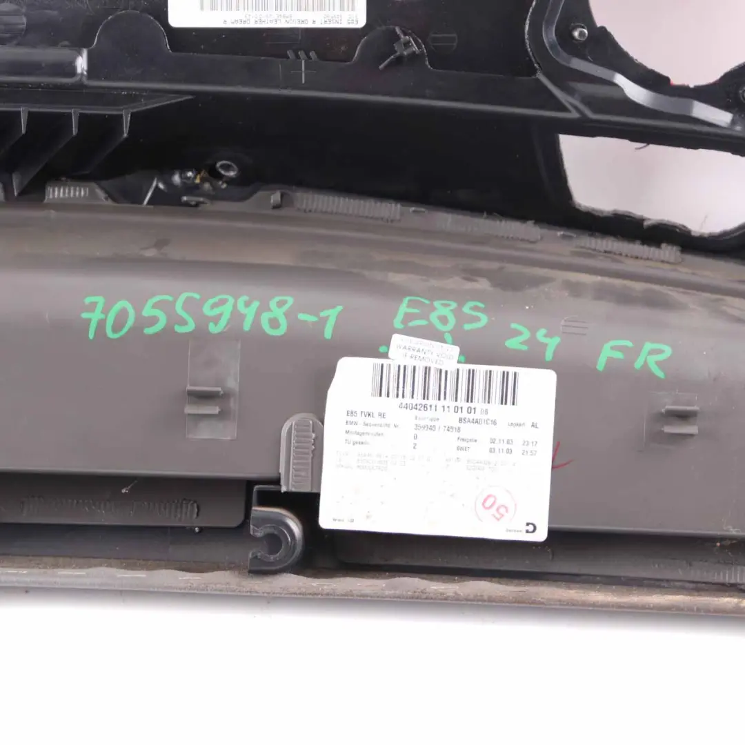 BMW Z4 E85 Door Card Front Right O/S Leather Grey Red Trim Panel