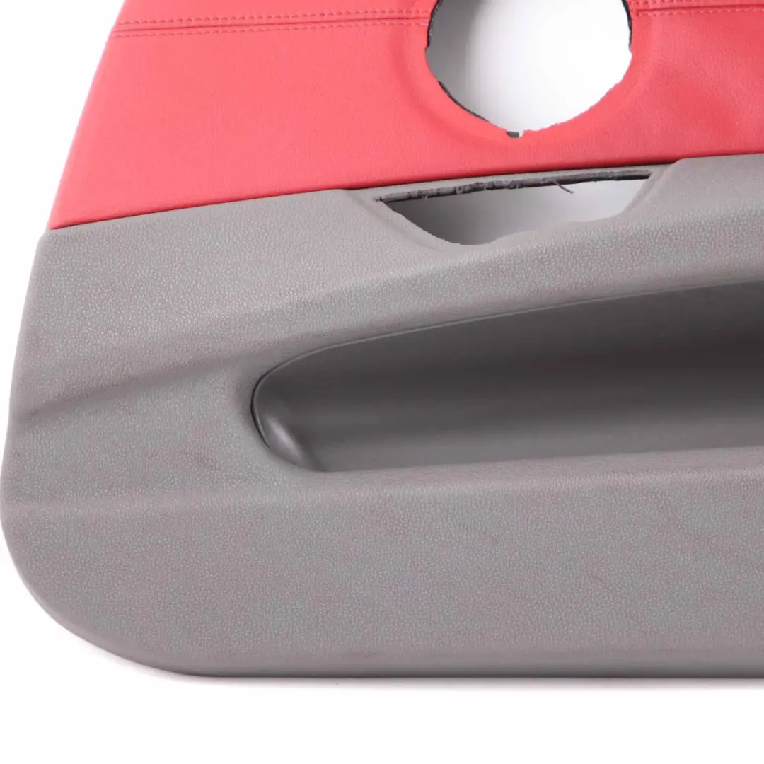 BMW Z4 E85 Door Card Front Right O/S Leather Grey Red Trim Panel